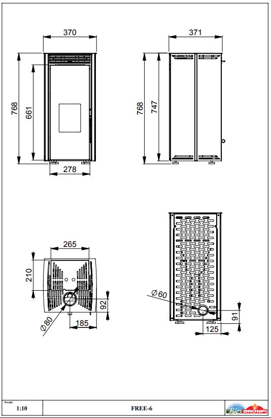 Bronpi FREE-6 pelletkachel zonder elektriciteit - Afbeelding 4